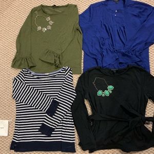Lot of J Crew tops and necklaces